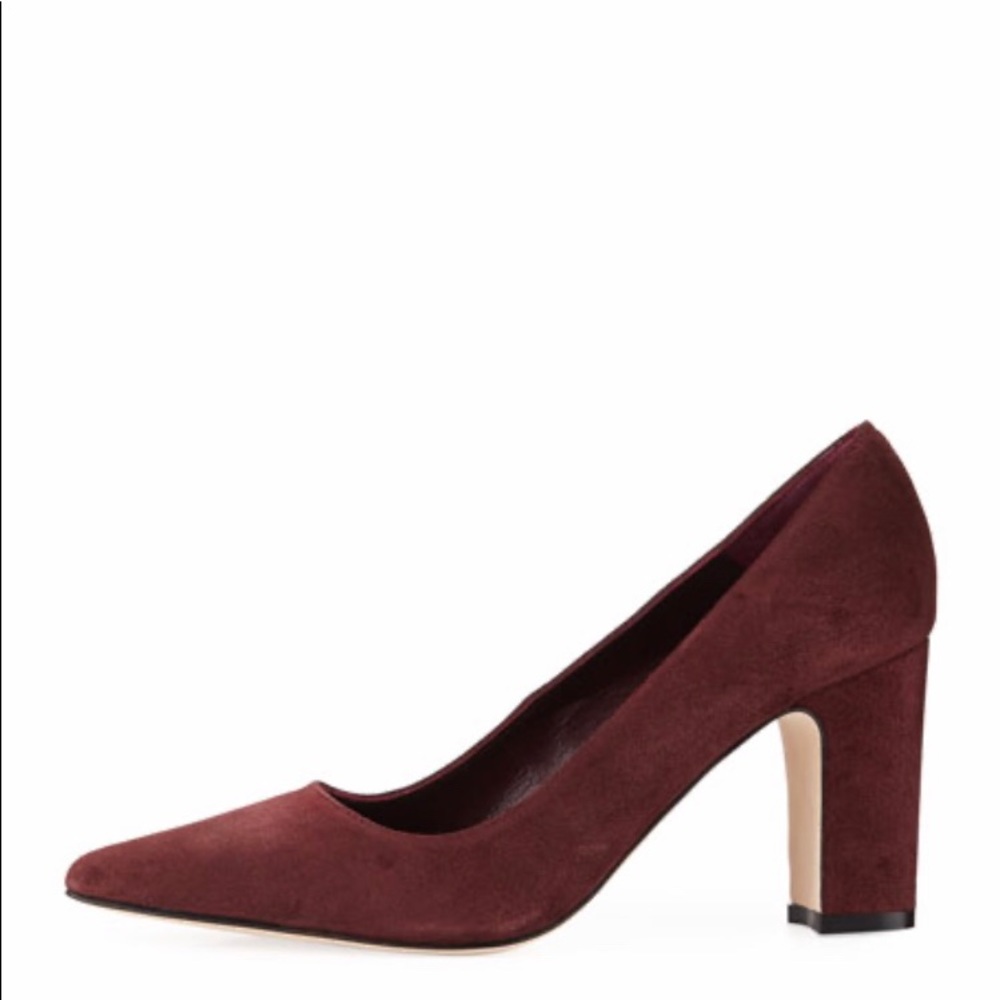 New! Etienne Aigner Julie Suede Pointed Toe Pumps